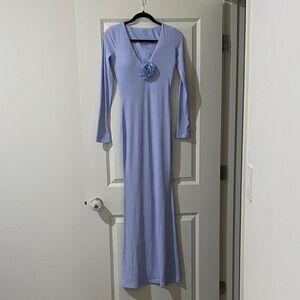 Chic Long Sleeve Lavender Dress